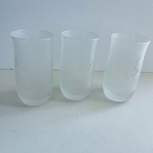 Remy Martin Fine Champagne Cognac Frosted Glass 4.5" H 8 oz Set of 3